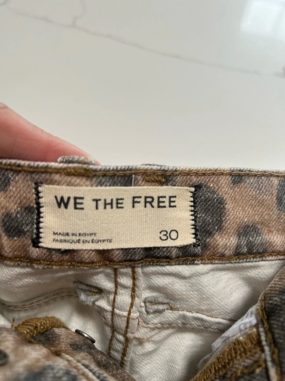 Free People We The Free Good Luck AnimalPrinted Barrel Jeans - Picture 6 of 11